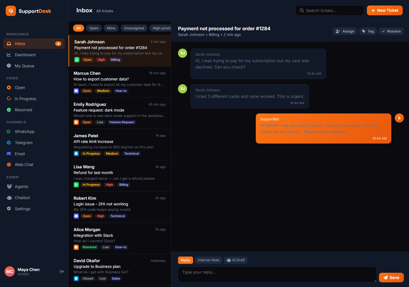SupportDesk preview